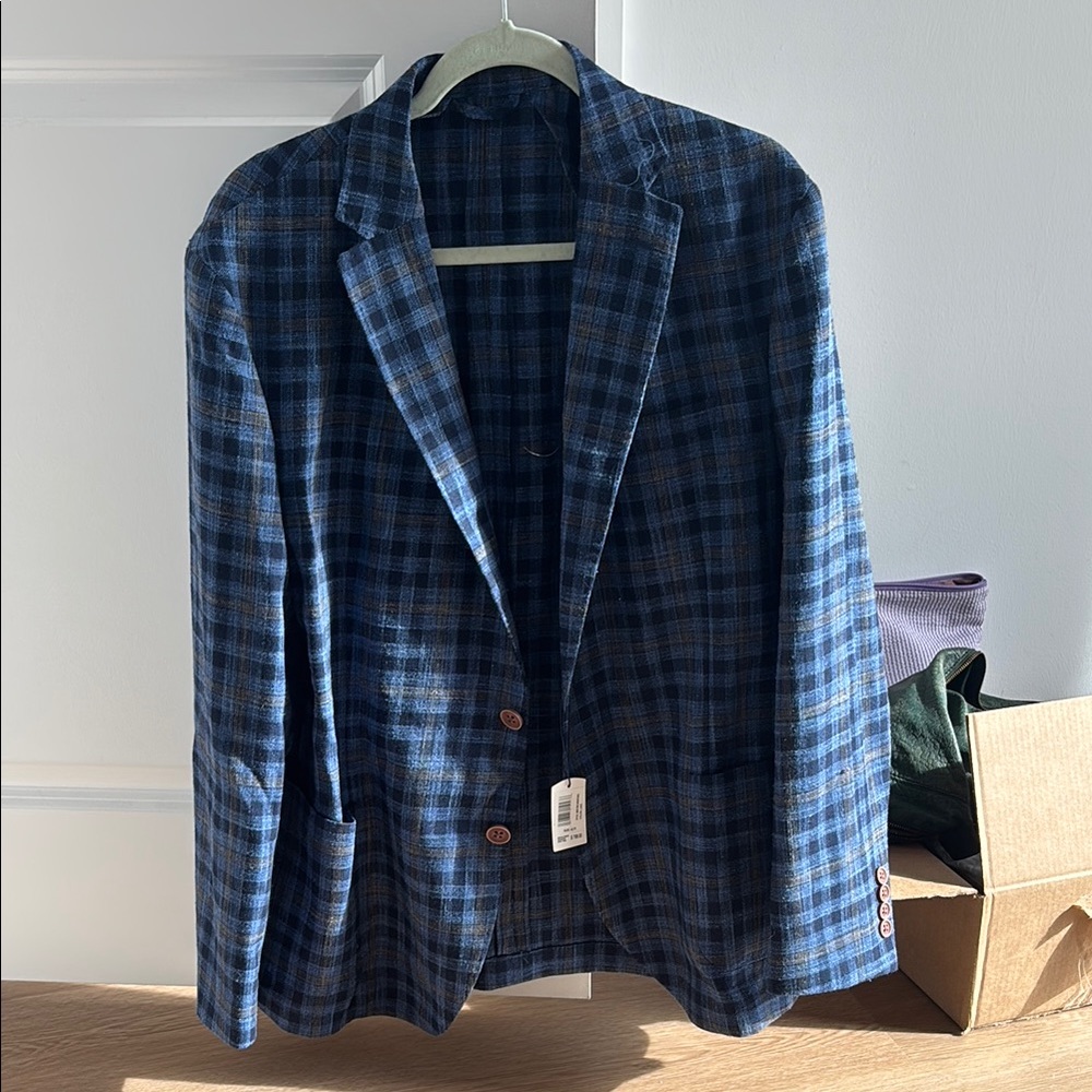 Blue Plaid Blazer